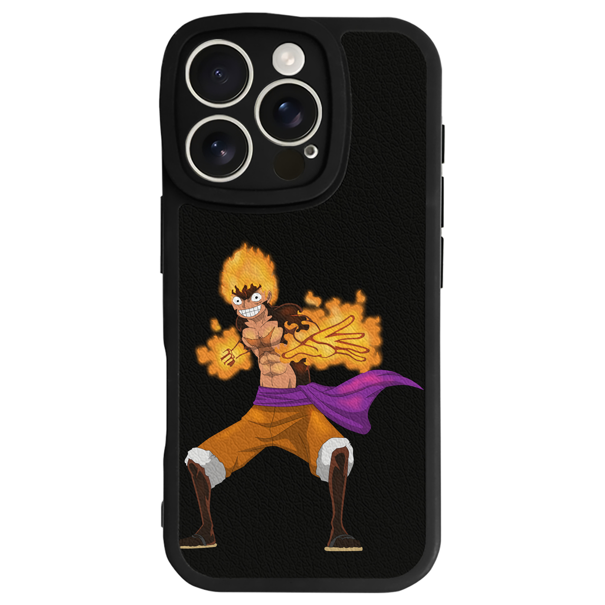 （画像用） ワンピース モンキー・D・ルフィ ONE PIECE Monkey D. Luffy 【iPhone 16シリーズ対応】シリコンスマホケース（レザー調） 材質：シリコン